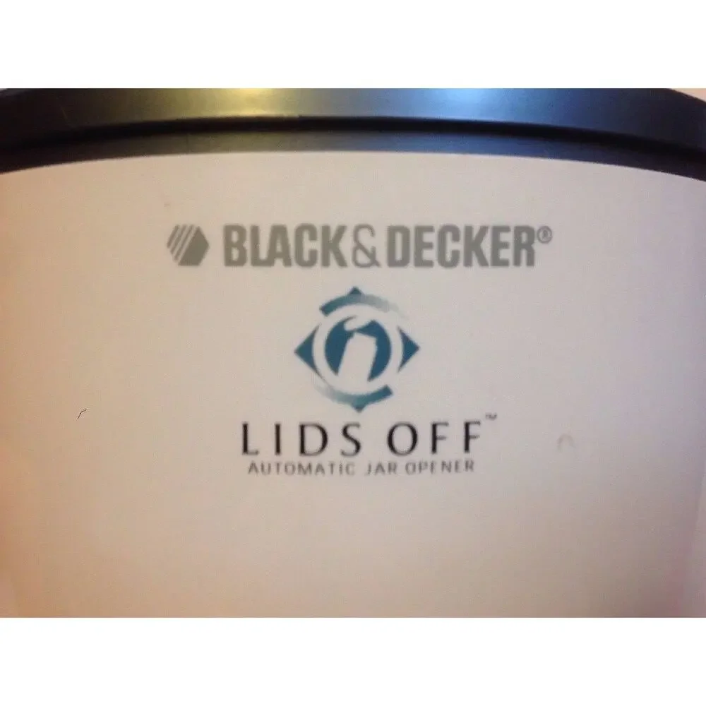 Black and Decker Lids Off Automatic Jar Opener White JW200 TESTED